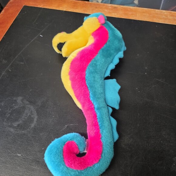 Vintage 1980’s Sea Horse 16” Plush Great American Toy Co. Multi Color Sea Horse! - Picture 5 of 7